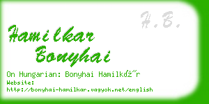 hamilkar bonyhai business card